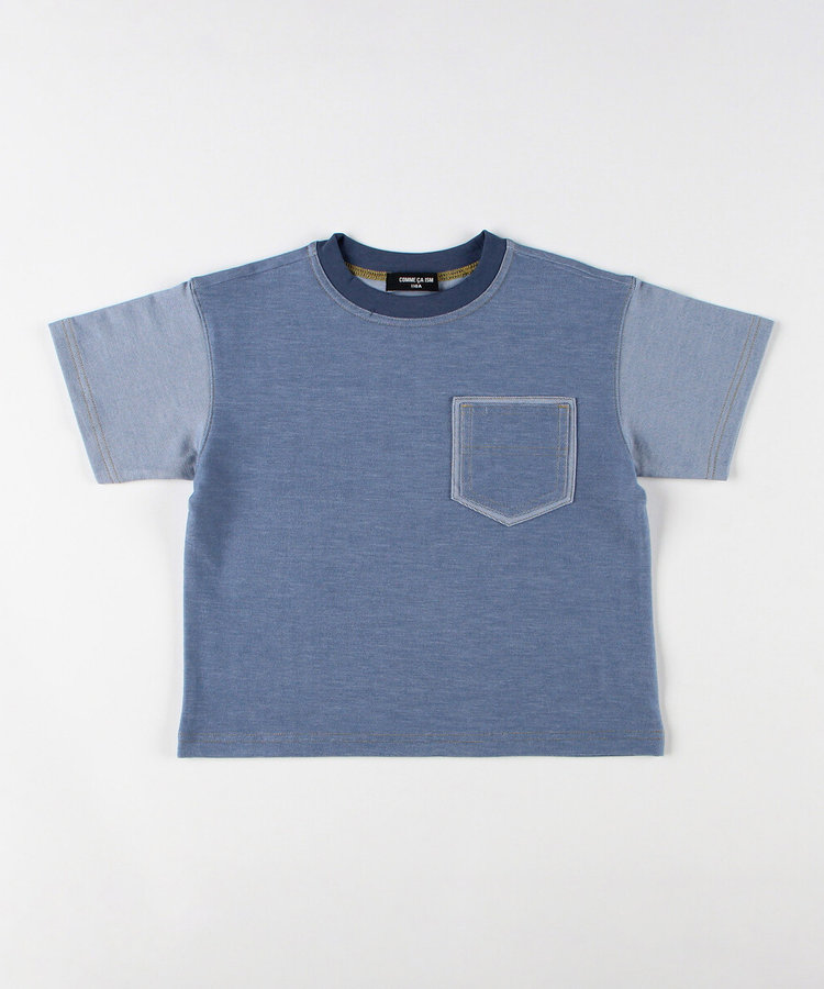 デニム調ジャージー ポケット付きTシャツ（98-61TG43-204