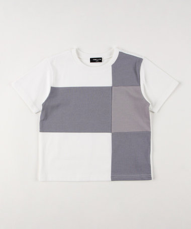 パッチワーク半袖Tシャツ（98-61TK21-205）｜コムサイズム