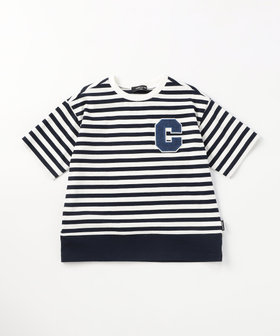 デニムワッペン付き ボーダー半袖Tシャツ（98-61TO32-206