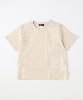 バンダナ柄プリント 切替半袖Tシャツ（98-61TO37-206）｜コムサイズム