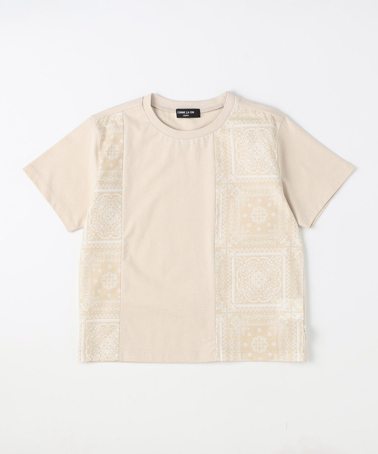 バンダナ柄プリント 切替半袖Tシャツ（98-61TO37-206）｜コムサイズム