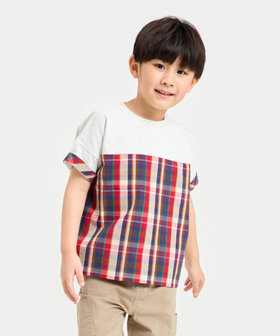 マドラスチェック 半袖Tシャツ