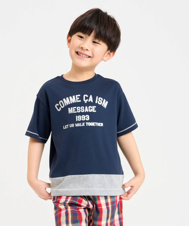 箔プリント 半袖Tシャツ