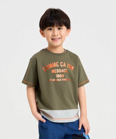 箔プリント 半袖Tシャツ