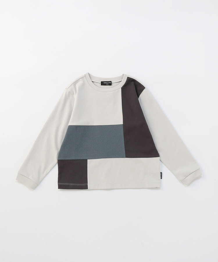 ブロッキング長袖Tシャツ