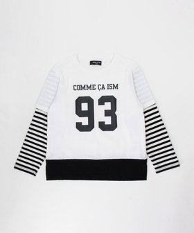 ナンバープリント フェイクレイヤードTシャツ