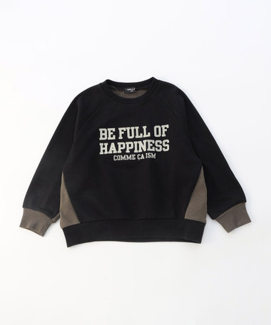 フロッキープリント 配色トレーナー