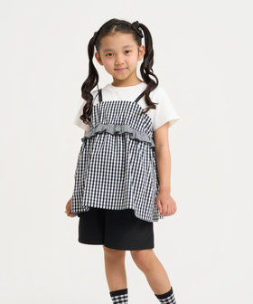 ギンガムチェック キャミソールセットTシャツ