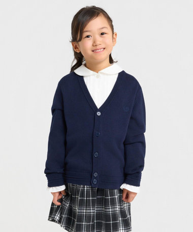 【オンライン限定カラー:グレー】ベーシック ニット カーディガン(100-130cm)
