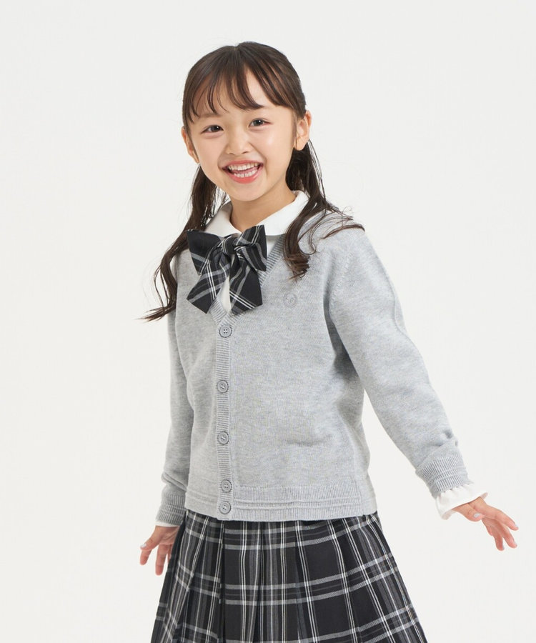 【オンライン限定カラー:グレー】ベーシック ニット カーディガン(100-130cm)