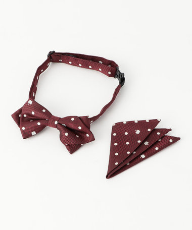 リンゴドット 蝶タイ・スカーフセット