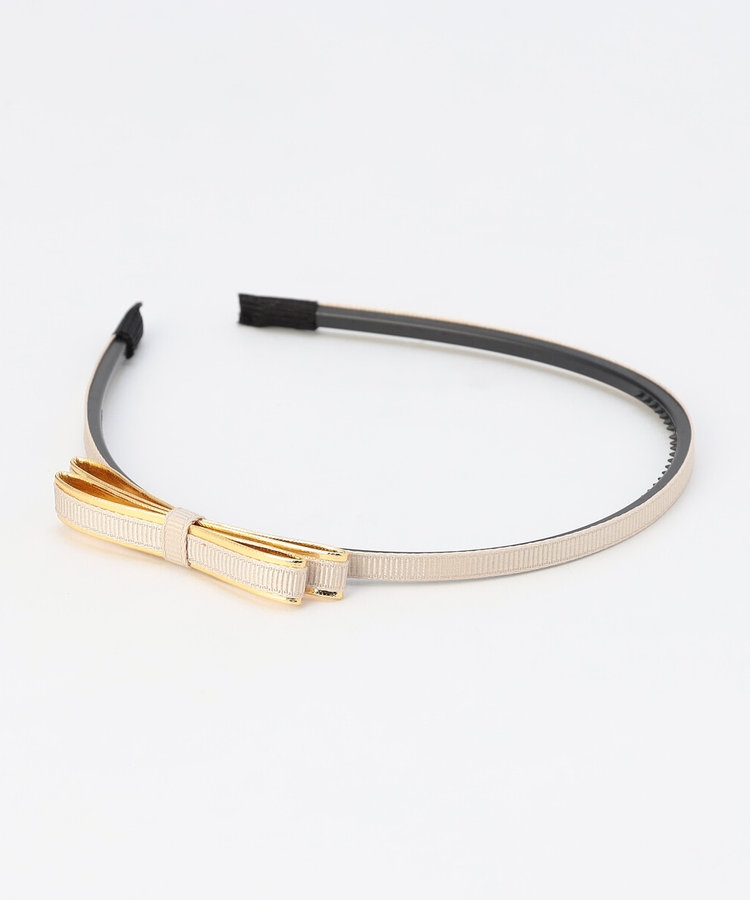 ゴールドトリミング グログラン リボン カチューシャ