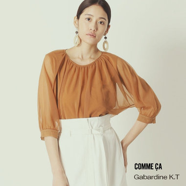 上品な透け感「大人のシアー・アイテム」- COMMECA, Gabardine K.T