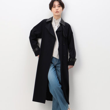 コットンサテン トレンチコート