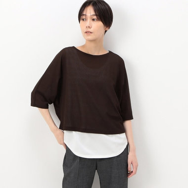 【レイヤード】ジョーゼットジャージーセットＴシャツ