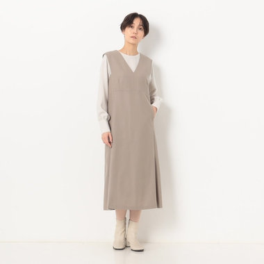 【セットアップ対応】2WAYストレッチフラノ ジャンパースカート