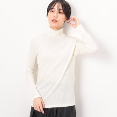 ラグウォームリブニット ハイネックプルオーバー