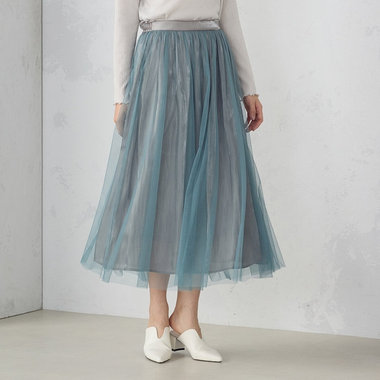 チュールギャザースカート