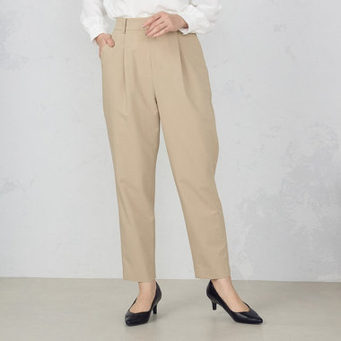 【セットアップ対応】ポリエステルレーヨン トロピカル テーパードパンツ