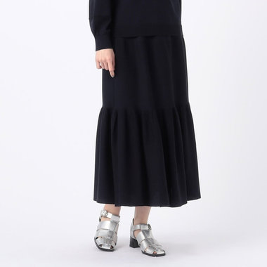 【セットアップ対応】ブライトストレッチヤーン マーメイドニットスカート