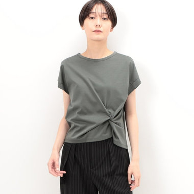 コットン強撚ポンチ デザインタックシャツ