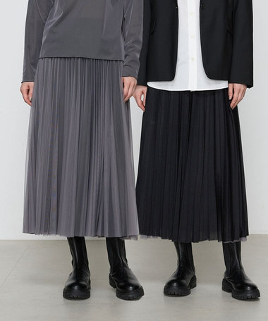 【ブライトリーセットアップ】ソフトチュール×オーガンジートリコット広幅 スカート