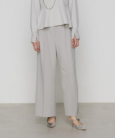 【セットアップ対応】トリアセバックサテンジョーゼット ワイドパンツ