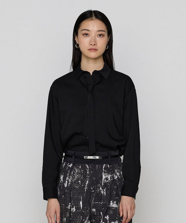 シャンブレースラブストレッチ シャツ