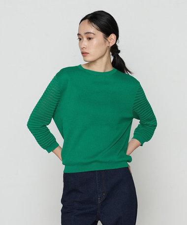 コットンシルク クルーネックプルオーバー