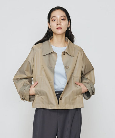 シャンブレー ショートブルゾン