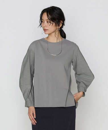 ポンチ 袖パフカットソー