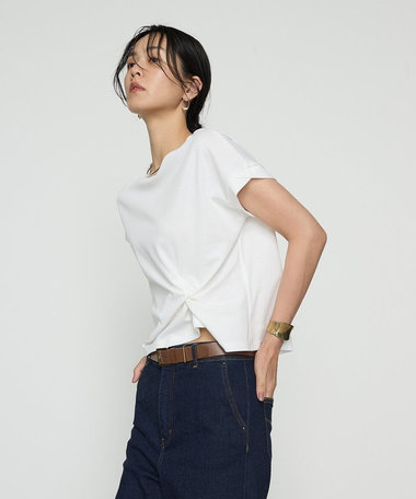 コットン強撚ポンチ デザインタックシャツ