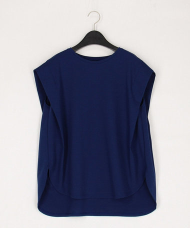 コットン強撚ポンチ ショルダータックTシャツ