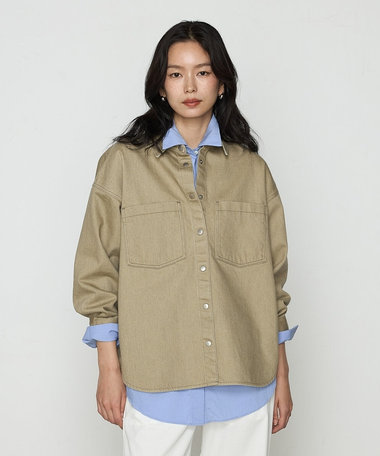 カラーデニム オーバーシャツ