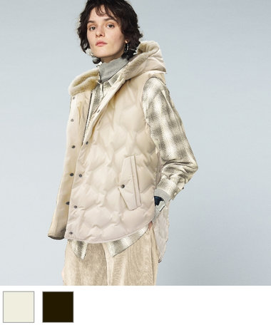 フーデッド ダウンジレ