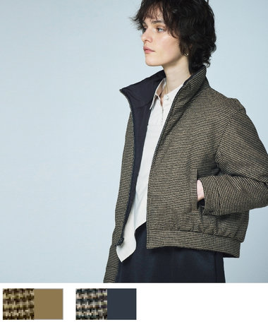 ドビーガンクラブチェック リバーシブルショートダウンブルゾン