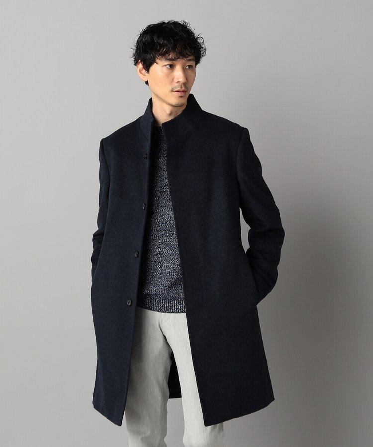 コムサメン イタリアンカラーハーフコート ネイビー Sサイズ 定価