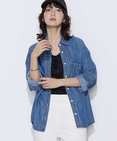 テンセル/リネンデニム シャツ