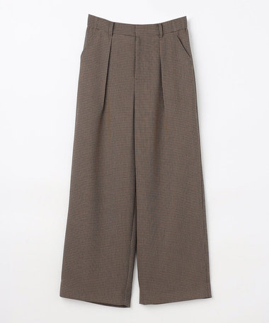 【Oggi 7月号掲載 滝沢カレンさん着用商品】【セットアップ対応】シアーチェックタックパンツ