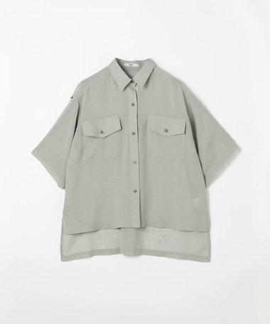 【Oggi 7月号掲載 滝沢カレンさん着用商品】【セットアップ対応】【RE:撚】トリアセクールスラブ シャツ