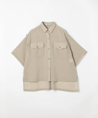 【Oggi 7月号掲載 滝沢カレンさん着用商品】【セットアップ対応】【RE:撚】トリアセクールスラブ シャツ