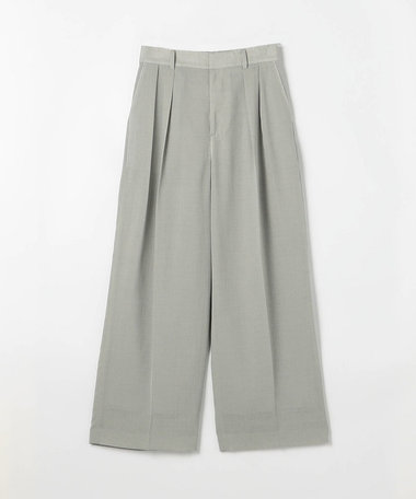 【Oggi 7月号掲載 滝沢カレンさん着用商品】【セットアップ対応】【RE:撚】トリアセクールスラブ タックワイドパンツ