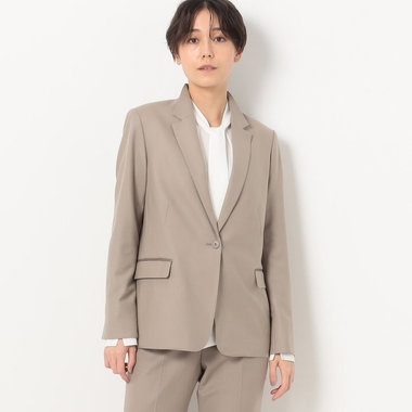 2WAYストレッチフラノ スタンドテーラードジャケット