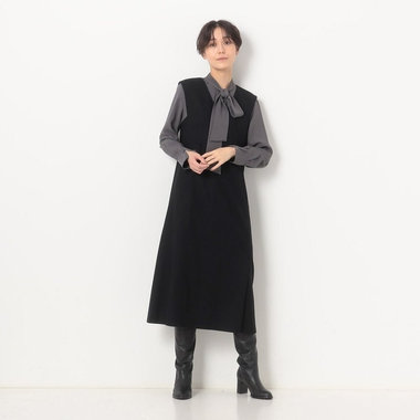 【セットアップ対応】2WAYストレッチフラノ ジャンパースカート