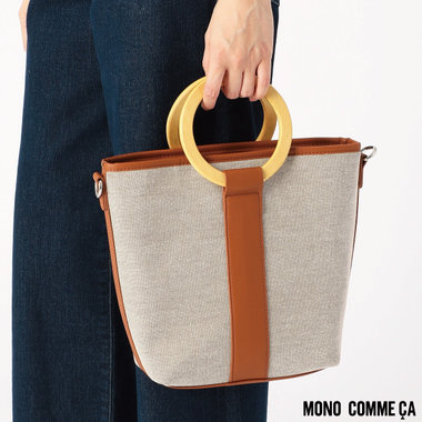 コーディネートのアクセントに＊キャンバス調バッグ