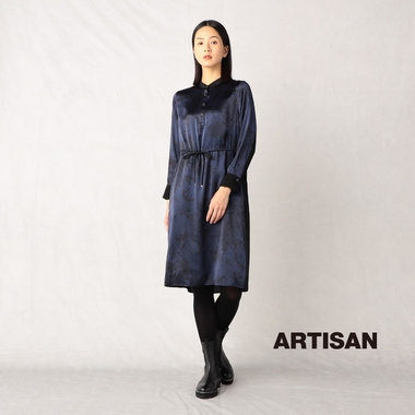 ブーケ柄 シルクサテン