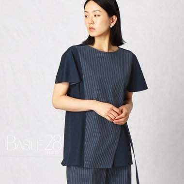 ラメストライプでメンズライクに