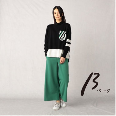 カレッジトラッド ニットワッペン付き