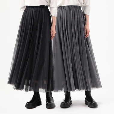 〔 TALLサイズ 〕 【リバーシブル】ソフトチュール スカート