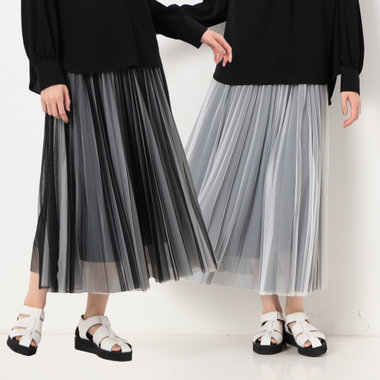 〔 TALLサイズ 〕 【リバーシブル】ソフトチュール スカート